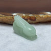 Type A Faint Green Jadeite Rabbit Pendant 8.12g 25.8 by 11.0 by 17.0mm - Huangs Jadeite and Jewelry Pte Ltd