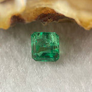 Natural Colombia Green Emerald (Beryl) Cut-Cornered Rectangular step cut 0.79ct 5.4 by 5.0 by 3.8mm - Huangs Jadeite and Jewelry Pte Ltd