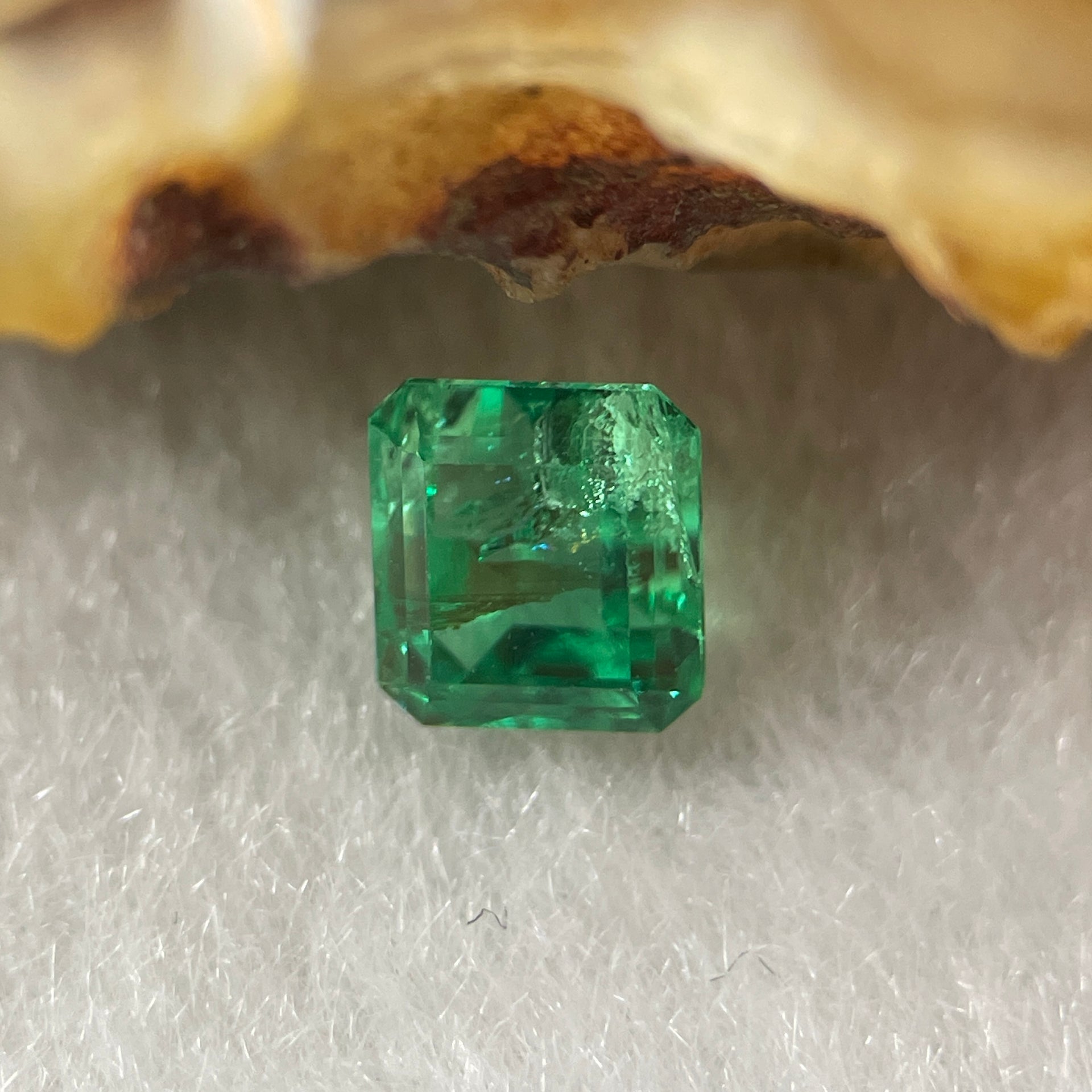 Natural Colombia Green Emerald (Beryl) Cut-Cornered Rectangular step cut 0.79ct 5.4 by 5.0 by 3.8mm - Huangs Jadeite and Jewelry Pte Ltd