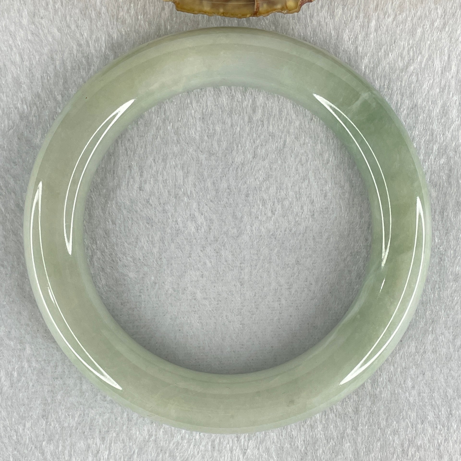 Type A Light Green Jadeite Bangle 74.92g Internal Diameter 56.6mm 11.5 by 12.4mm (Very Slight Internal Lines) - Huangs Jadeite and Jewelry Pte Ltd