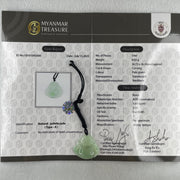 Type A Natural Semi Icy Light Green Jadeite Milo Buddha Pendant 8.03g 28.1 by 30.6 by 6.9mm - Huangs Jadeite and Jewelry Pte Ltd