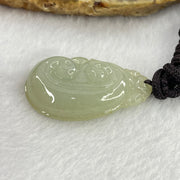Type A  Green Jadeite Ruyi Pendent 12.13g 35.3 by 22.6 by 8.0mm - Huangs Jadeite and Jewelry Pte Ltd