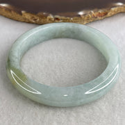 Certified Natural Type A Sky Blue & Yellowish Spot Jadeite Bangle | (47.46g | 53.7mm Inner Diameter | 11.1mm x 8.3mm | Close to Perfect | Throat, Solar Plexus, Crown & Heart Chakra Synergy, Wisdom & Wealth Magnet Anchor) - Huangs Jadeite and Jewelry Pte Ltd