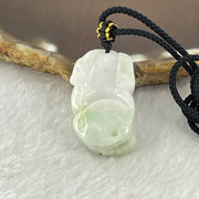 Type A Green and Lavender Jadeite Pixiu Necklace 14.48g 30.7 by 17.5 by 11.5mm - Huangs Jadeite and Jewelry Pte Ltd