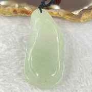 Type A Semi Icy Green Jadeite Guan Yin Pendent 11.98g 48.0 by 21.3 by 5.4mm - Huangs Jadeite and Jewelry Pte Ltd