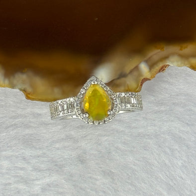 Natural Opal In 925 Sliver Ring 2.59g 7.1 by 6.8 by 4.0mm US 6 / HK 13 - Huangs Jadeite and Jewelry Pte Ltd
