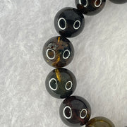Natural Medicine Amber Beads Bracelet 天然灵草药珀手链 17.08g 17.5cm 12.3mm 17 Beads - Huangs Jadeite and Jewelry Pte Ltd