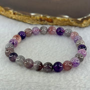 Natural Super 7 Beads Bracelet 15.80g 16cm 7.9mm 25 Beads - Huangs Jadeite and Jewelry Pte Ltd