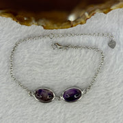 Above Average Natural Super 7 in S925 Sliver Bracelet 3.76g 11.4 by 7.3 by 4.9mm - Huangs Jadeite and Jewelry Pte Ltd