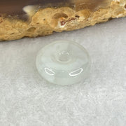 Type A Icy White Jadeite Ping An Kou Donut Charm Pendant 1.62g 12.7 by 4.8mm - Huangs Jadeite and Jewelry Pte Ltd