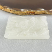 Natural White Nephrite Dragon Pendant 48.48g 57.4 by 39.5 by 11.4mm - Huangs Jadeite and Jewelry Pte Ltd