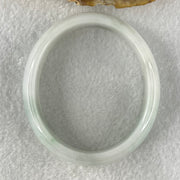 Type A Faint Lavender Green Jadeite Oval Bangle 45.43g Internal Diameter 55.8mm 15.8 by 6.3mm (Internal Lines) - Huangs Jadeite and Jewelry Pte Ltd