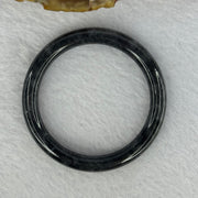 Type A Black Grey Wuji Jadeite Baby Bangle 15.03g Internal Diameter 40.8mm 6.4 by 6.5mm - Huangs Jadeite and Jewelry Pte Ltd
