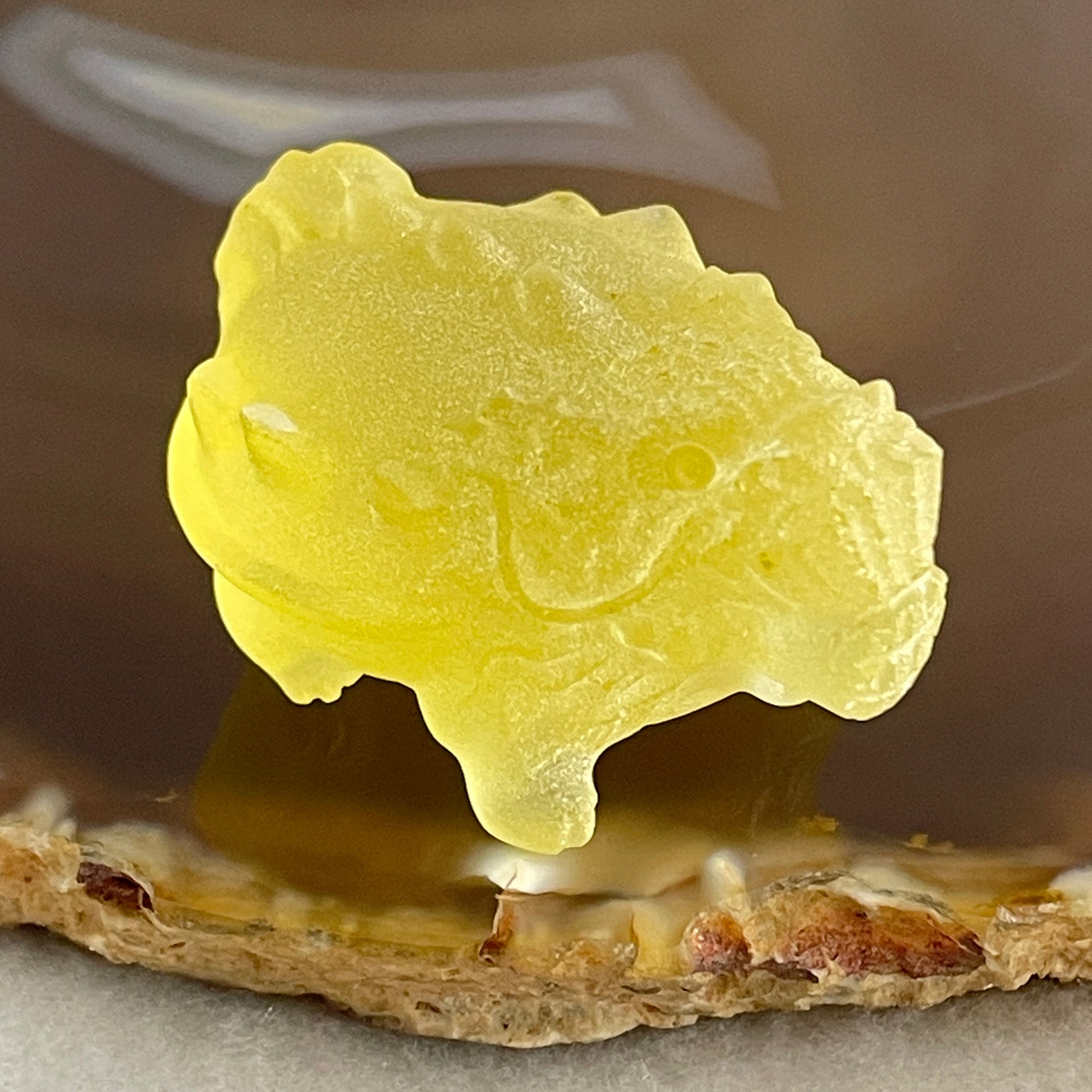 Natural Sulfur Golden Turtle Dragon Display 29.60g 42.7 by 30.3 by 22.3mm - Huangs Jadeite and Jewelry Pte Ltd