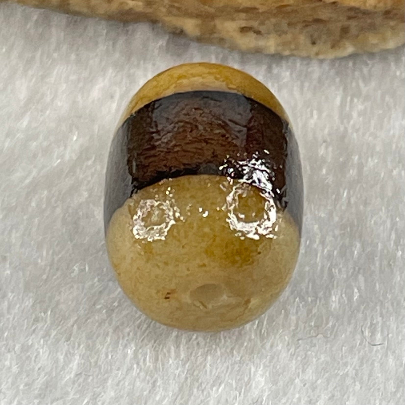 Natural Powerful Tibetan Old Oily Agate 1 Lines Dzi Bead Heavenly Master (Tian Zhu) 2.48g 14.0 by 10.5mm - Huangs Jadeite and Jewelry Pte Ltd