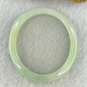 Type A Light Green Jadeite Oval Bangle Internal Diameter 56.2mm 40.54g 11.1 by 7.2mm (Slight Internal Line) - Huangs Jadeite and Jewelry Pte Ltd