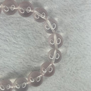 Natural Rose Quartz Beads Bracelet 天然玫瑰石英珠手链 44.80g 18cm 12.8mm 17 Beads - Huangs Jadeite and Jewelry Pte Ltd