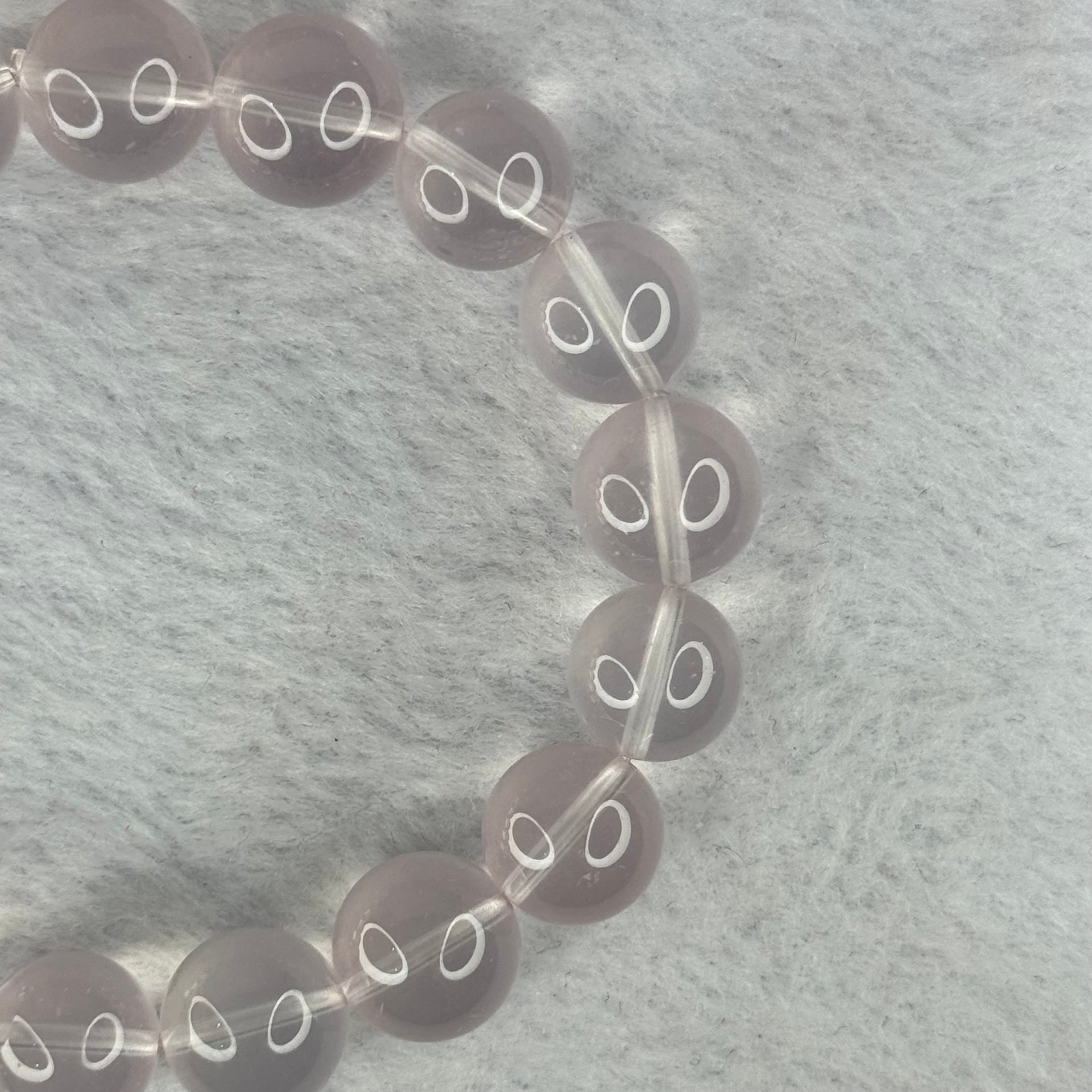 Natural Rose Quartz Beads Bracelet 天然玫瑰石英珠手链 44.80g 18cm 12.8mm 17 Beads - Huangs Jadeite and Jewelry Pte Ltd