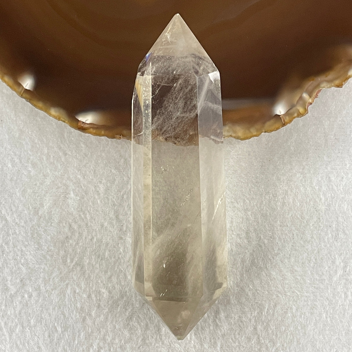 Natural Smoky Quartz Tower Display | (92.01g | 95.1 x 28.2 x 25.4mm | Grounding Catalyst, "Stone of Stability & EMF Shielding" Executive Anchor, Feng Shui Space Protection Column)