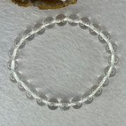 Natural Clear Quartz Bracelet 天然白水晶手链 18.71g 16.5cm 8.4mm 24 Beads - Huangs Jadeite and Jewelry Pte Ltd