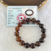 Natural Cognac Amber Beads Bracelet 17.69g 17cm 12.9mm 16 Beads - Huangs Jadeite and Jewelry Pte Ltd