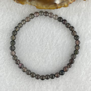 Very Good Grade Natural Purplish Black Tourmaline Crystal Bracelet 4.45g 13.5cm 4.4mm 41Beads - Huangs Jadeite and Jewelry Pte Ltd