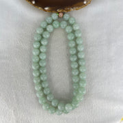 Good Grade Type A Light Green Jadeite Beads Necklace 54.77g 66cm by 11.4mm 60 Beads - Huangs Jadeite and Jewelry Pte Ltd