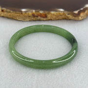 Baby or Kids Type A Green Jadeite Bangle Internal Diameter 44.6mm 11.71g 6.9 by 4.5mm (Very Slight Internal Lines) - Huangs Jadeite and Jewelry Pte Ltd