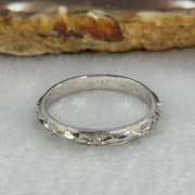 (Pre-Love) PLAT Platinum Ring 4.11g Inner Diameter 18.9mm Thickness 2.9 by 1.6mm US8.9mm HK19.5 - Huangs Jadeite and Jewelry Pte Ltd