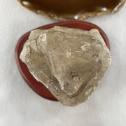 Natural Smoky Quartz Rough Irregular Shape Display in Wooden Stand 483.64g 99.3 by 83.1 by 91.0mm - Huangs Jadeite and Jewelry Pte Ltd