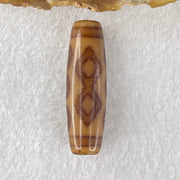 Natural Powerful Tibetan Old Oily Agate 6 Eye with 4 Eye Vajra Dzi Bead Heavenly Master (Tian Zhu) 六眼加四眼金刚杵天诛 8.27g 38.8 by 11.8mm - Huangs Jadeite and Jewelry Pte Ltd