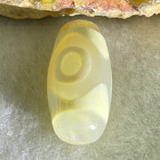 Natural Powerful Tibetan Old Oily Agate 3 Eyes Dzi Bead Heavenly Master (Tian Zhu) 三眼天诛 2.90g 20.1 by 10.1mm - Huangs Jadeite and Jewelry Pte Ltd