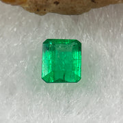 Natural Colombia Vivid Green Emerald (Beryl) Cut-Cornered Rectangular Step cut 0.48ct 5.2 by 4.4 by 2.7mm - Huangs Jadeite and Jewelry Pte Ltd