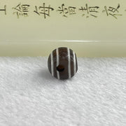 Tibetan Old 4 Lines Round Agate Dzi Bead 1.62g 10.6 by 10.1mm - Huangs Jadeite and Jewelry Pte Ltd