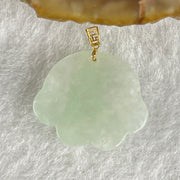 Natural Type A Light Green Jadeite Paw Pendant in 18K Yellow Gold Clasp 2.27g 18.3 by 14.8 by 4.0mm - Huangs Jadeite and Jewelry Pte Ltd