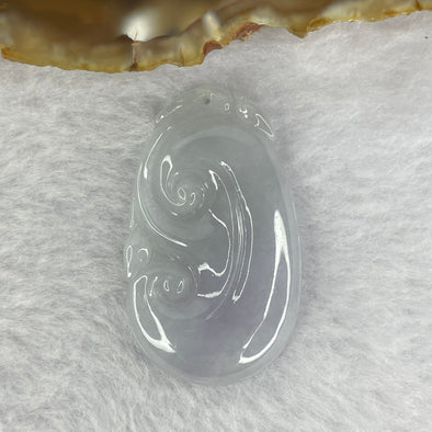 Type A Semi Icy Jelly Lavender with Faint Green Jadeite Ruyi 如意 11.48g 40.0 by 24.1 by 6.3mm - Huangs Jadeite and Jewelry Pte Ltd