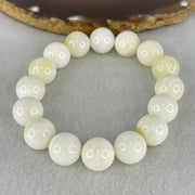 Natural Tridacna Sea Shell Beads Bracelet 46.38g 17cm 12.5mm 16 Beads - Huangs Jadeite and Jewelry Pte Ltd