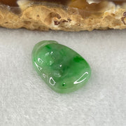 Type A Old Mine Spicy Green Jadeite Ruyi Charm Stone For Setting 1.01g 16.5 by 11.6 by 2.4mm - Huangs Jadeite and Jewelry Pte Ltd
