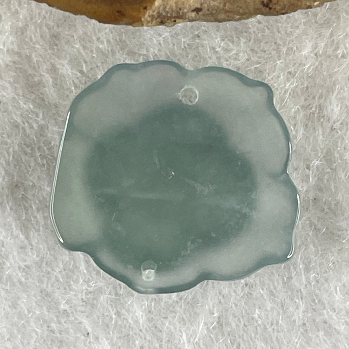 Natural Type A Greyish Green Jadeite Lotus Flower Pendant | Bloom Purity, Grounding & Serenity Talisman (1.20g | 14.8 x 13.7 x 4.1mm) - Huangs Jadeite and Jewelry Pte Ltd