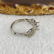 Rainbow Cubic Zirconia with Crystals In S925 Sliver Ring (Adjustable Size) 1.63g 5.2 by 5.5 by 3.2mm - Huangs Jadeite and Jewelry Pte Ltd