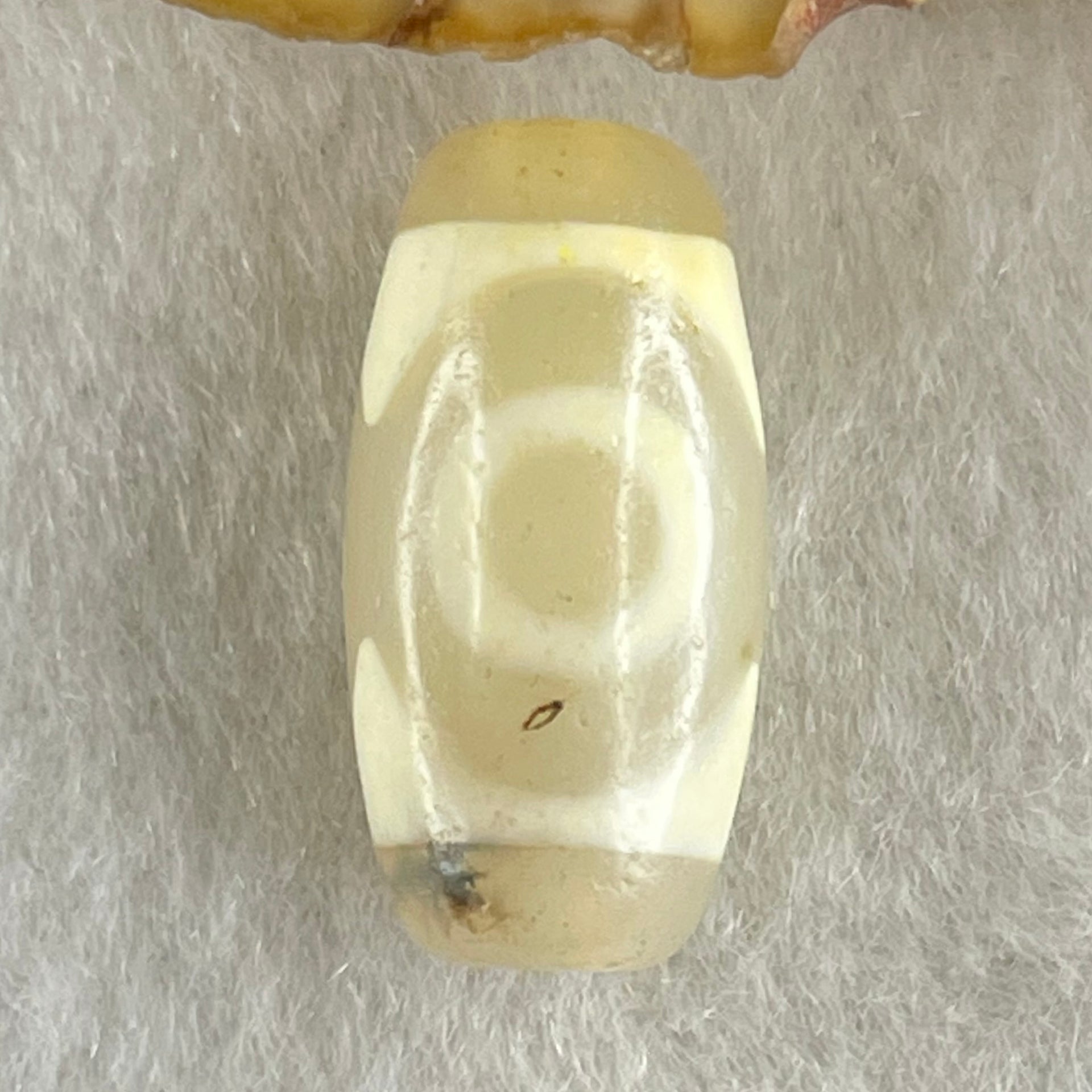 Natural Powerful Tibetan Old Oily Agate 3 Eyes Dzi Bead Heavenly Master (Tian Zhu) 三眼天诛 2.91g 20.1 by 10.1mm - Huangs Jadeite and Jewelry Pte Ltd