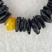 Natural Butterscotch and Blood Amber Irregular Beads Bracelet 29.02g 19cm 16.4 by 13.5 by 6.6mm to 13.5 by 12.9 by 3.7mm 56pcs - Huangs Jadeite and Jewelry Pte Ltd