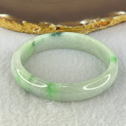 Type A Green Lavender and Blueish Green Piao Hua Jadeite Bangle Internal Diameter 56.4mm 41.62g 12.9 by 6.9mm (Slight Internal Lines) - Huangs Jadeite and Jewelry Pte Ltd