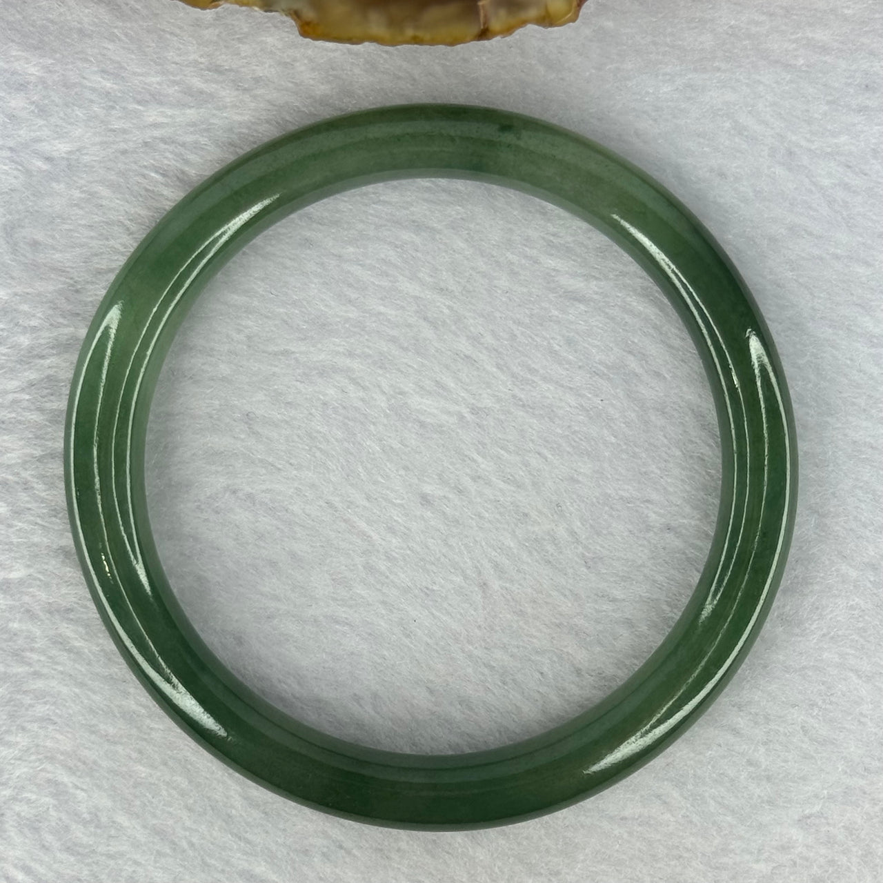 Type A Dark Green Jadeite Bangle 26.69g Internal Diameter 53.5mm 7.6 by 7.4mm (Very Fine Internal Line) - Huangs Jadeite and Jewelry Pte Ltd