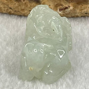Type A Light Green Faint Lavender Jadeite Pixiu Charm 15.15g 31.1 by 18.7 by 14.1mm - Huangs Jadeite and Jewelry Pte Ltd