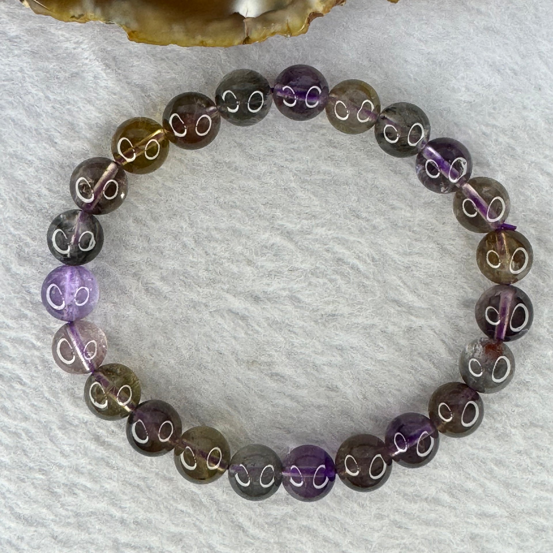 Natural Auralite Crystal Bracelet 极光手链 17.79g 8.4 mm 23 Beads - Huangs Jadeite and Jewelry Pte Ltd