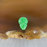 Type A Old Mine Spicy Green Jadeite Hulu Charm Stone For Setting 0.21g 8.5 by 5.5 by 2.2mm - Huangs Jadeite and Jewelry Pte Ltd