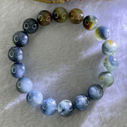 Good Grade Natural Blue Rutilated Quartz Bracelet 39.25g 18cm 11.8mm 18 Beads - Huangs Jadeite and Jewelry Pte Ltd