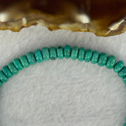 Natural Turquoise Abacus Donut Beads Bracelet 9.28g 15.5cm 6.0mm 58 Beads - Huangs Jadeite and Jewelry Pte Ltd