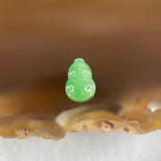 Type A Old Mine Spicy Green Jadeite Hulu Charm Stone For Setting 0.23g 8.0 by 5.5 by 2.8mm - Huangs Jadeite and Jewelry Pte Ltd